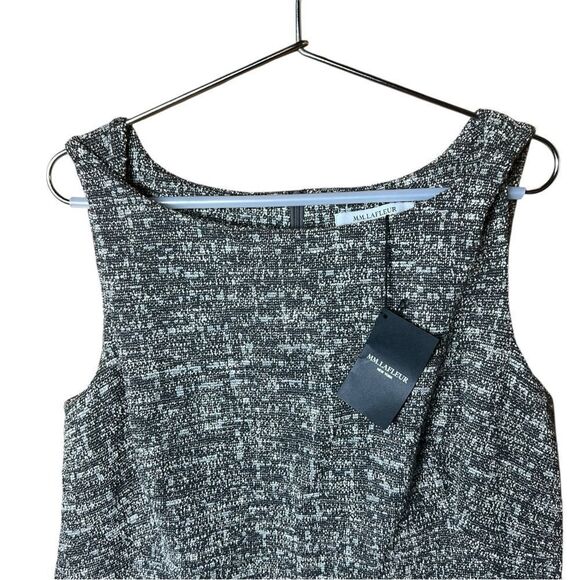 MM Lafleur Lydia Boucle Twisted Strap Tweed Knit Sheath Dress Gray Size 1A NWT - Picture 5 of 14